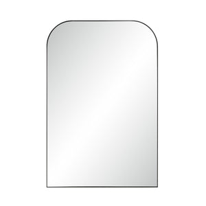 Opalina mirror with rounded top, clear reflective surface, and black outline.