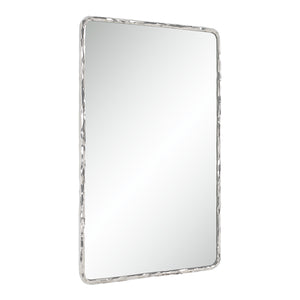Pollonia mirror by Renwil showcasing a silver frame from a side angle