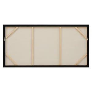 Back view of Cresta canvas art showing wooden frame and support structure.