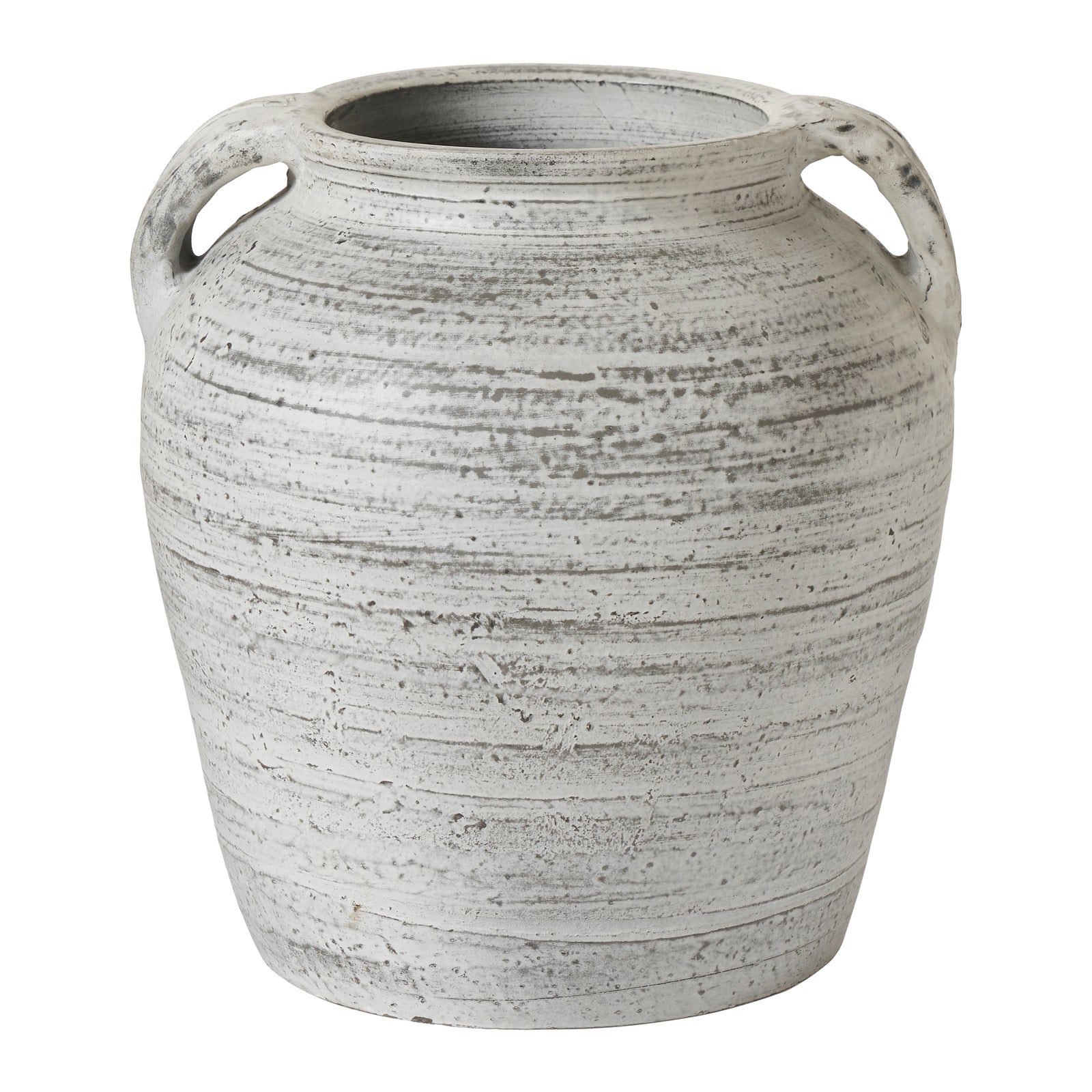 Blanco vase by Renwil in textured gray ceramic with two handles