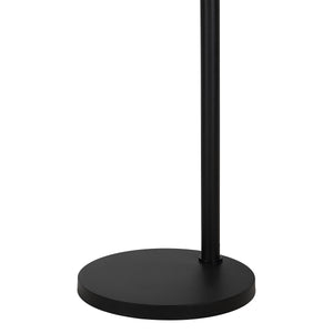 Pura Floor Lamp by Renwil, close-up of black metal base and pole, minimalist design
