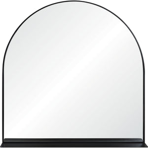 Wearstley Wall Mirror with an arched top and black frame, showcasing a clear reflective surface.