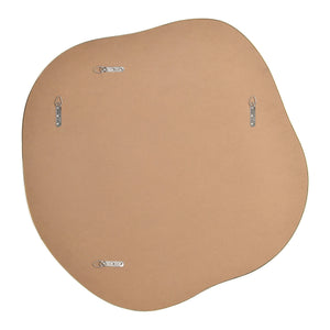 Back view of the Nucleus Wall Mirror showing the mounting hardware and backing.