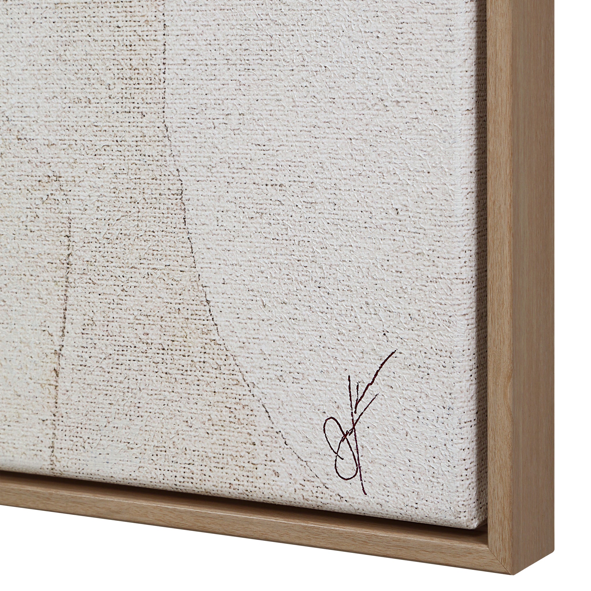 Nala Canvas Art close-up showing the textured canvas and signature detail.