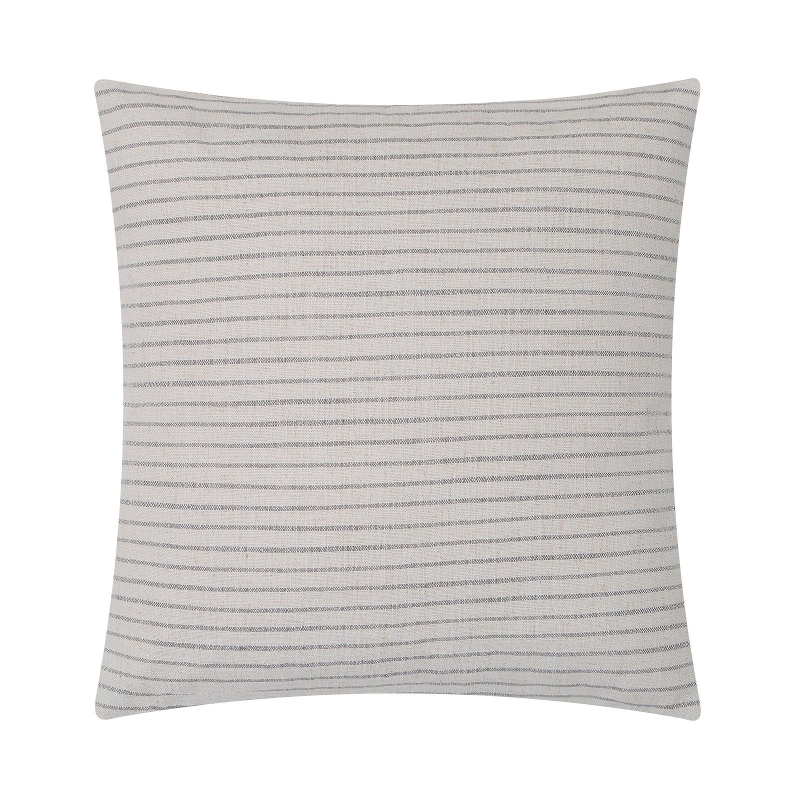 Lauren pillow with a light beige background and thin gray stripes