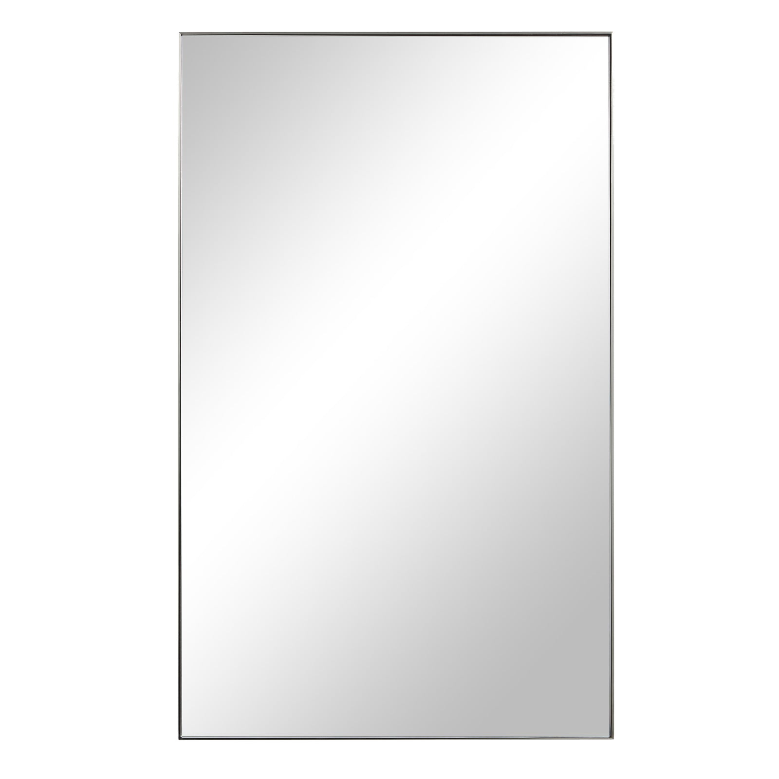 Spili mirror by Renwil, rectangular shape with a sleek silver frame, front view