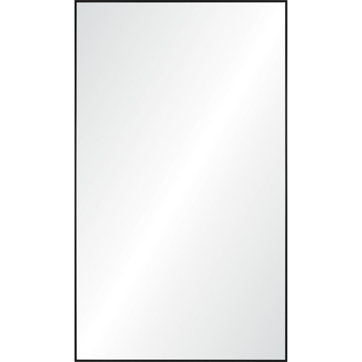 Keene Full Length Mirror with a sleek, frameless design reflecting light.