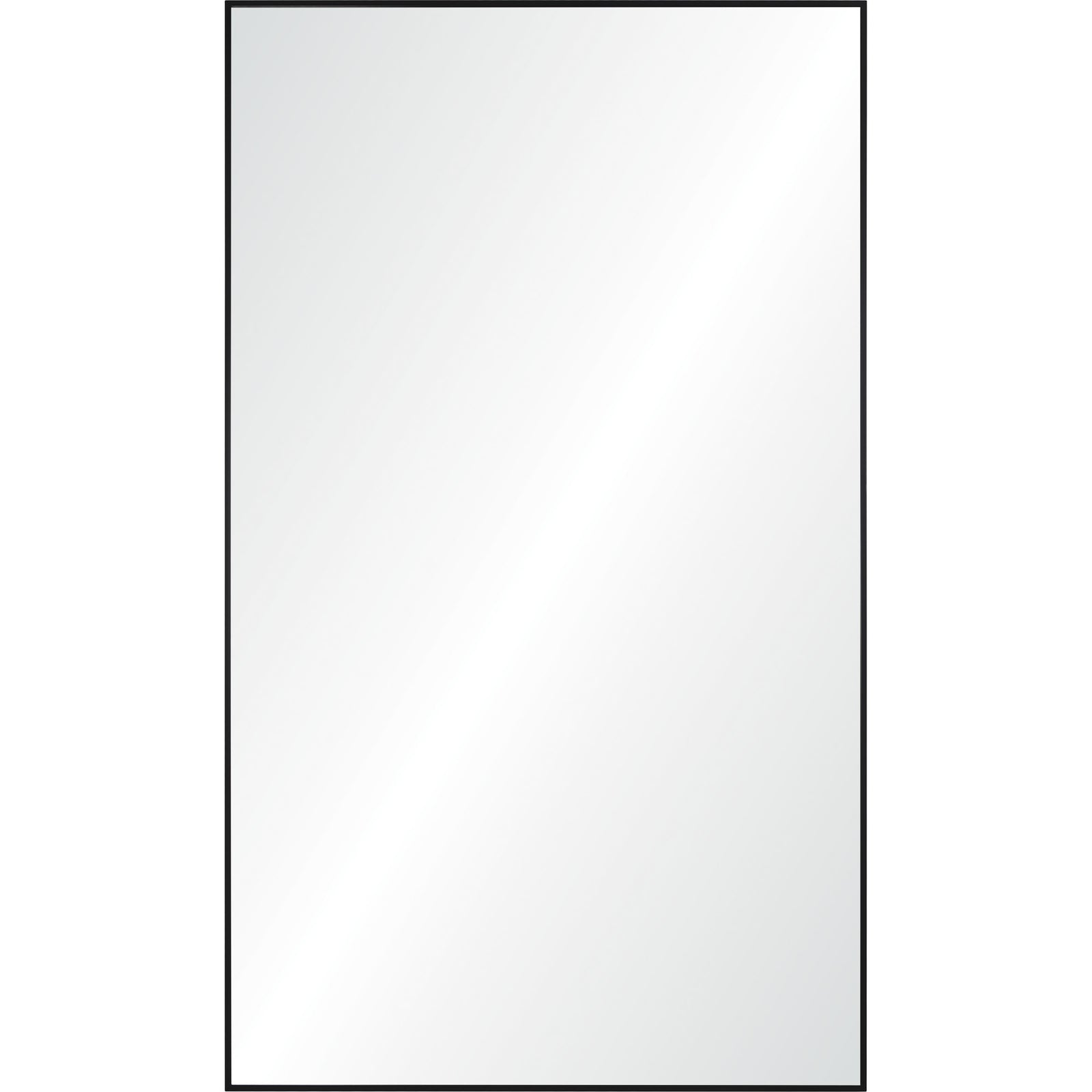 Keene Full Length Mirror with a sleek, frameless design reflecting light.
