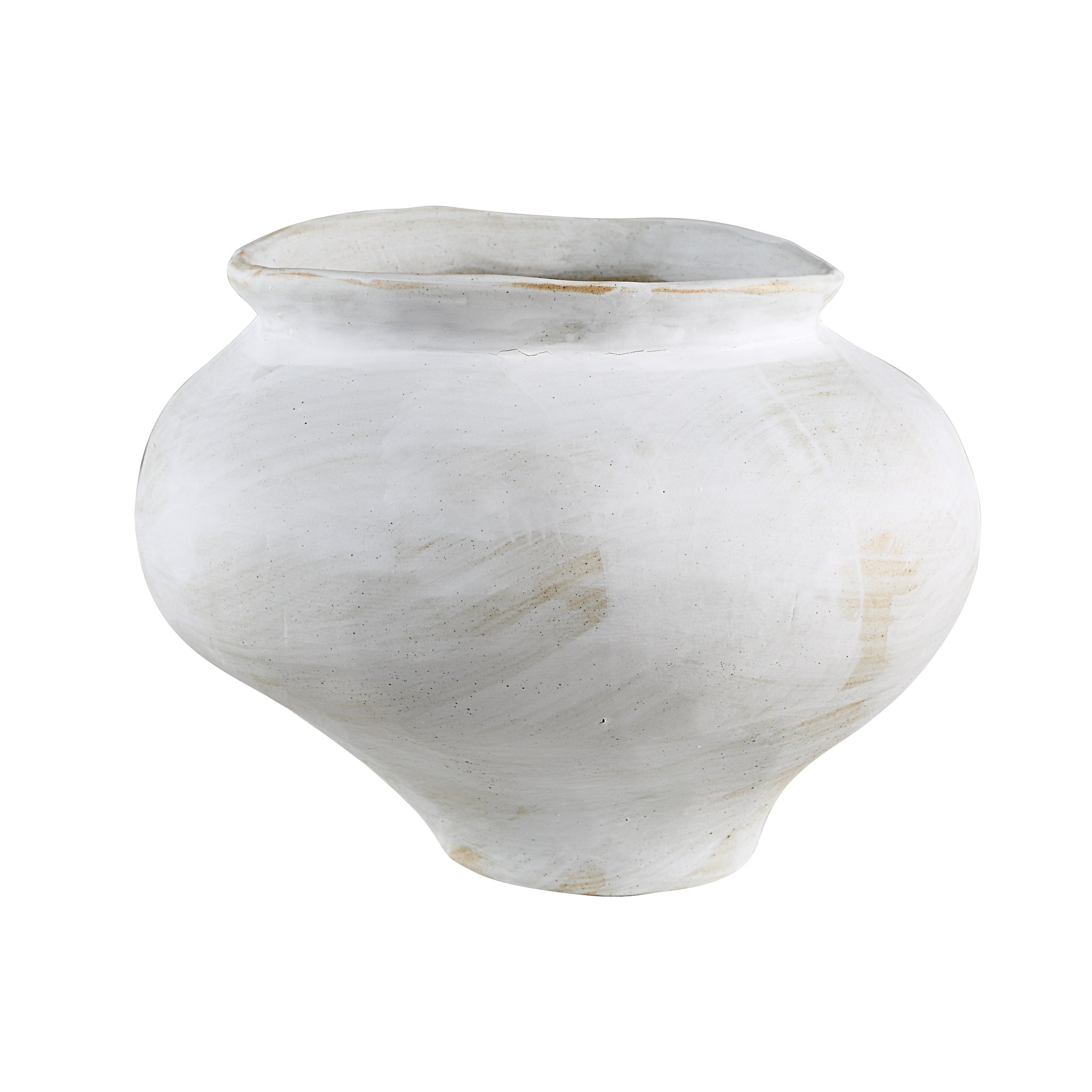 Ella vase by Renwil, white ceramic with a smooth, rounded shape and subtle texture.