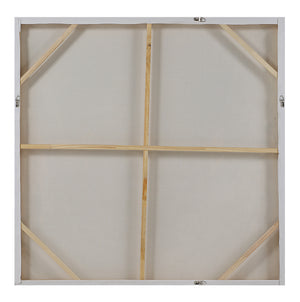 Back view of Ardesia canvas art showing the wooden frame and support structure.