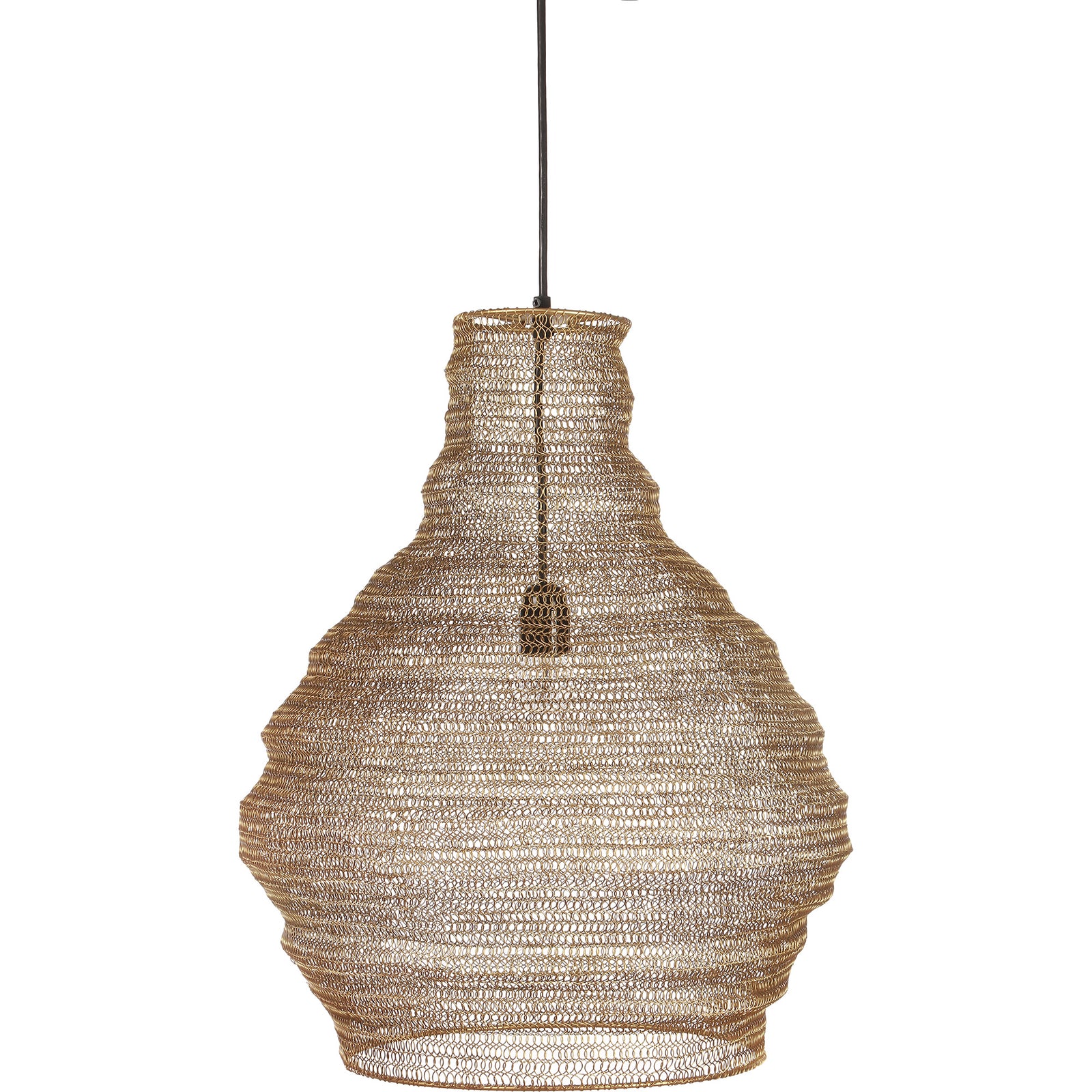 Gere Ceiling Fixture chandelier in woven natural fiber with a unique bulbous shape
