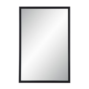 Lausanne Wall Mirror with a sleek black frame, showcasing a reflective surface.