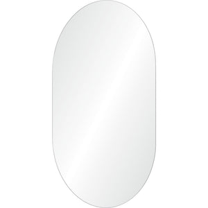 Salta mirror by Renwil, sleek oval design featuring a clear reflective surface.