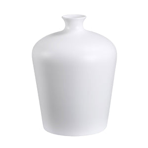 Alfano Vase by Renwil, white ceramic vase with a smooth finish and rounded shape