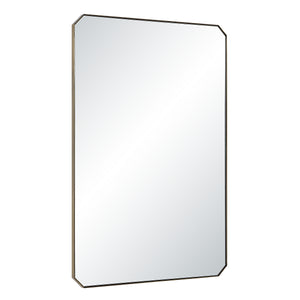 Nate mirror by Renwil, angled view showing silver frame and octagonal corners.