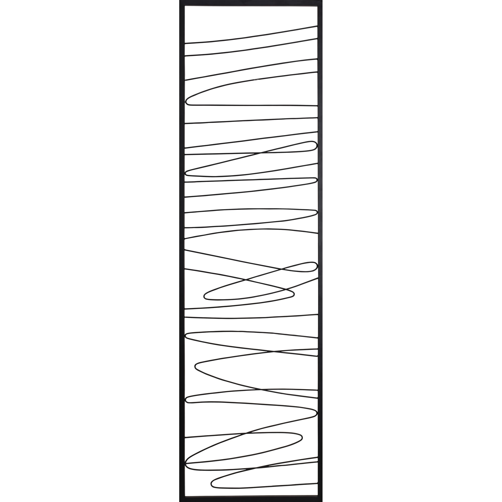 Studio Line - Linear Wall Art showcasing a single panel with black linear patterns on a white backdrop.