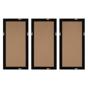 Back view of Arches wall art showing three panels with black edges