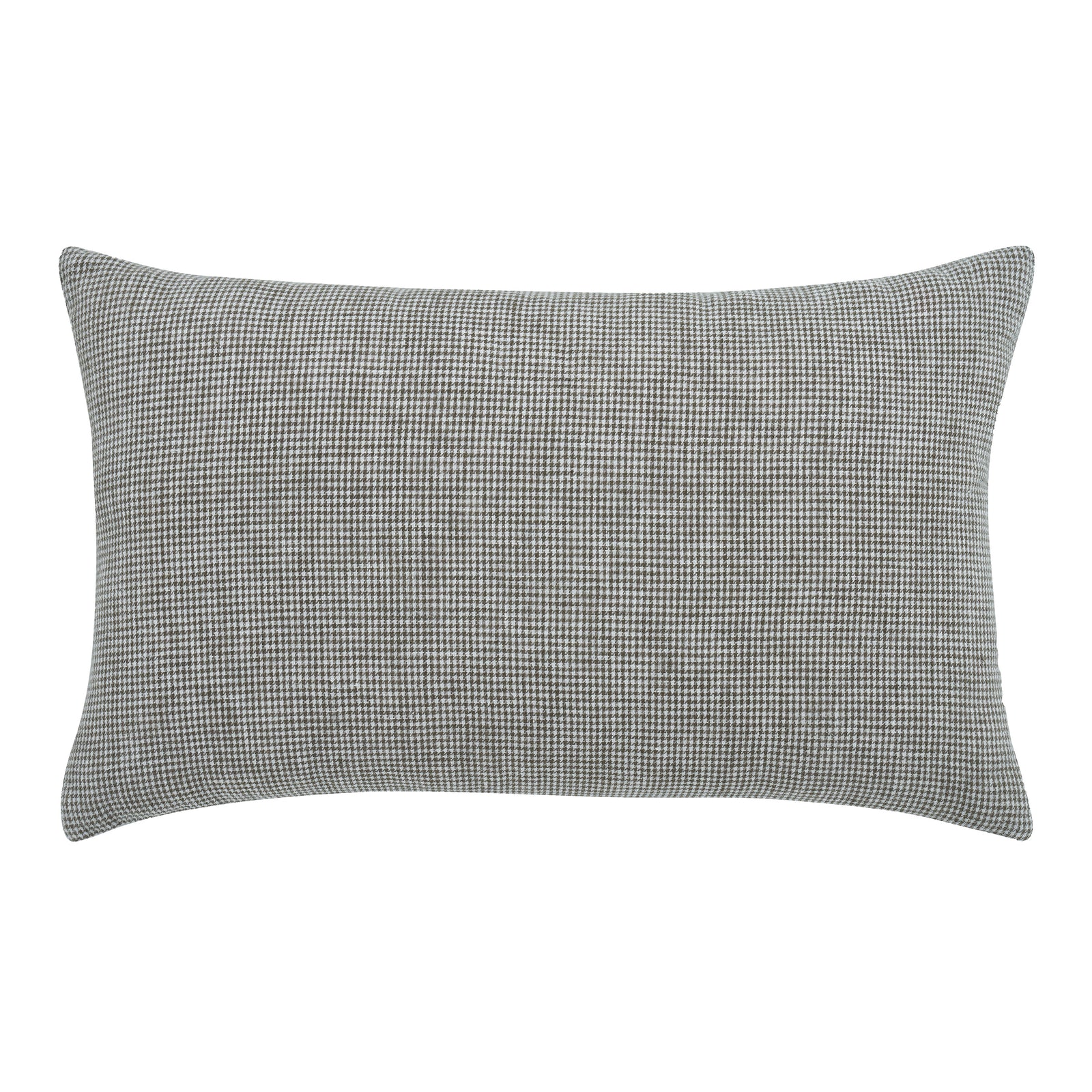 Giverny Indoor Pillow in a black and white check pattern, rectangular shape, soft fabric.