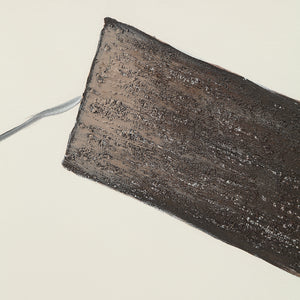 Lacadieu Canvas Art by Renwil, showcasing a textured dark brown brushstroke on a white canvas.