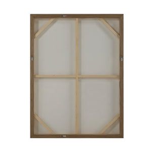 Back view of Valenca canvas art, showing wooden frame and support structure.