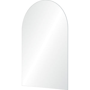 Faiza Wall Mirror showcasing a smooth, arched design with a bright reflective finish.