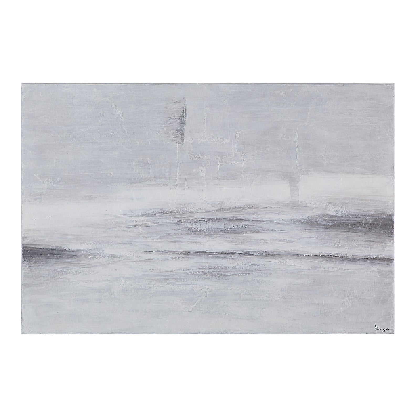 Benalla Canvas Art featuring abstract gray tones and textured brushstrokes.