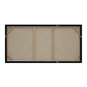 Back view of Oriel canvas art showing the wooden frame and canvas support