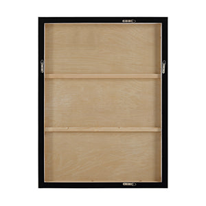 Back view of Bianchi Wall Art, featuring a wooden frame with hanging hardware.