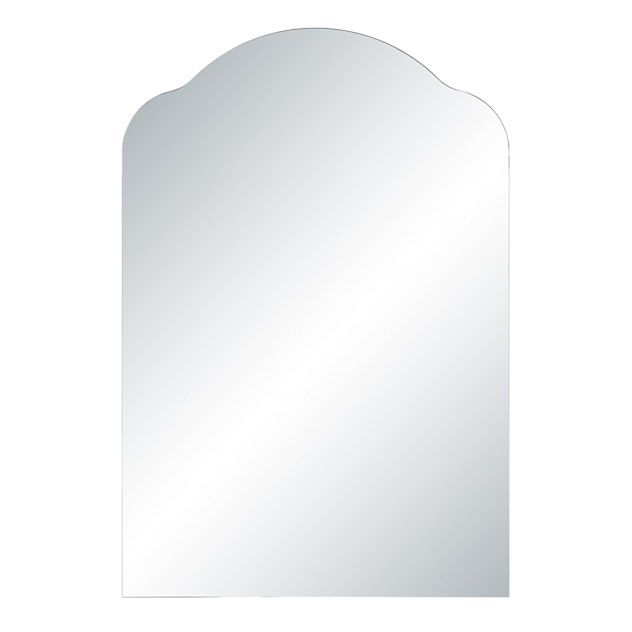 Erica mirror by Renwil with an arched top and smooth reflective surface.