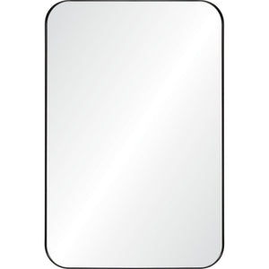 Glencoe Wall Mirror with a sleek black frame and smooth reflective surface