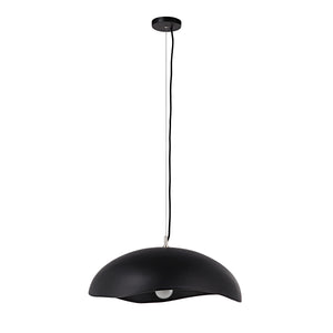 Filomena Ceiling Fixture in black, featuring a sleek dome shape and a single bulb.