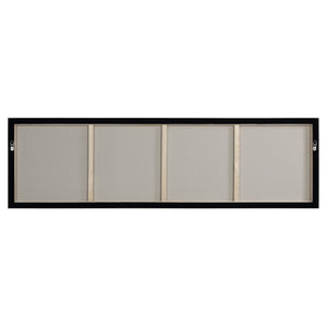 Back view of Valle canvas art frame showing a black wooden structure with multiple canvas sections