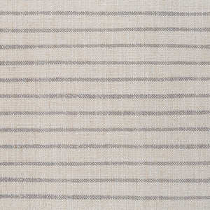 Close-up of Lauren pillow fabric featuring light beige and gray stripes