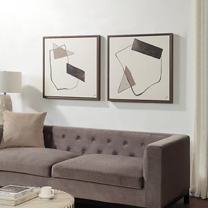 Lacadie Canvas Art displayed above a modern sofa in a stylish living room setting
