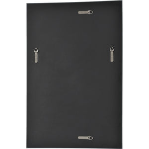 Back view of the Asset Wall Mirror by Renwil with mounting hardware and black backing