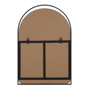 Back view of the Maniola mirror, featuring a sturdy backing and hanging hardware.