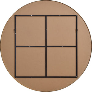Fragoso Wall Mirror back view showing a sturdy black frame and mounting hardware.