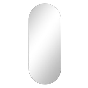 Kastelli mirror with an oval shape and smooth reflective surface.