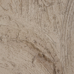 Close-up of Trofa canvas art, highlighting intricate beige textures and brush strokes.