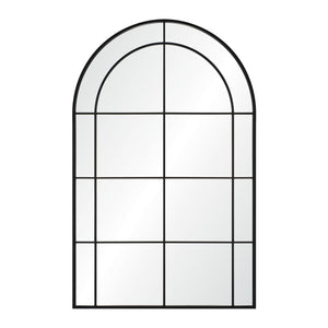 Atkinson Full Length Mirror with arched top and black grid frame