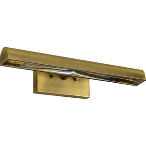 Swanson Wall Sconce angled view showcasing brushed brass and glass design