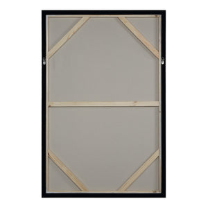 Illia canvas art back view displaying the wooden frame and support structure.