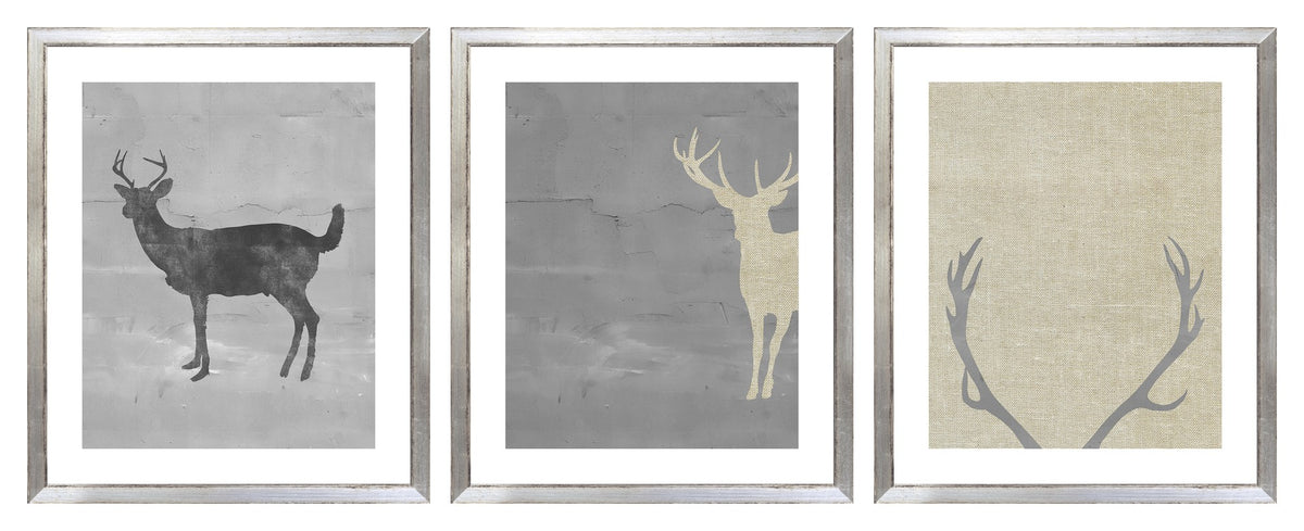 Posed Deer Silhouette Trio III (VII-IX) Bundle