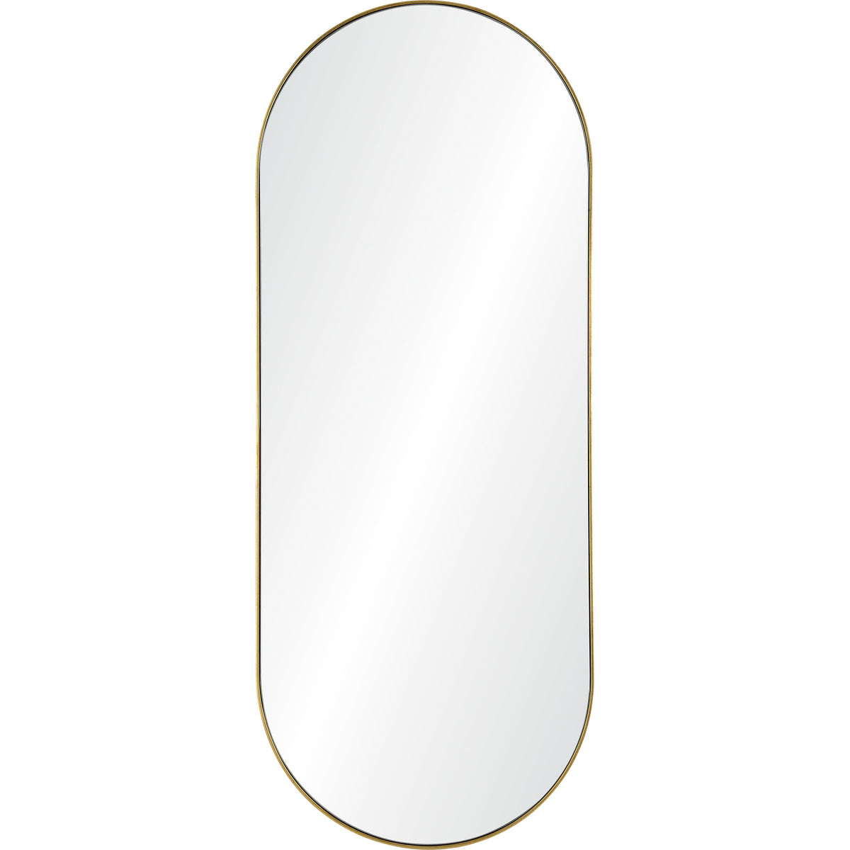 Marius Full Length Mirror with a gold frame and smooth reflective surface