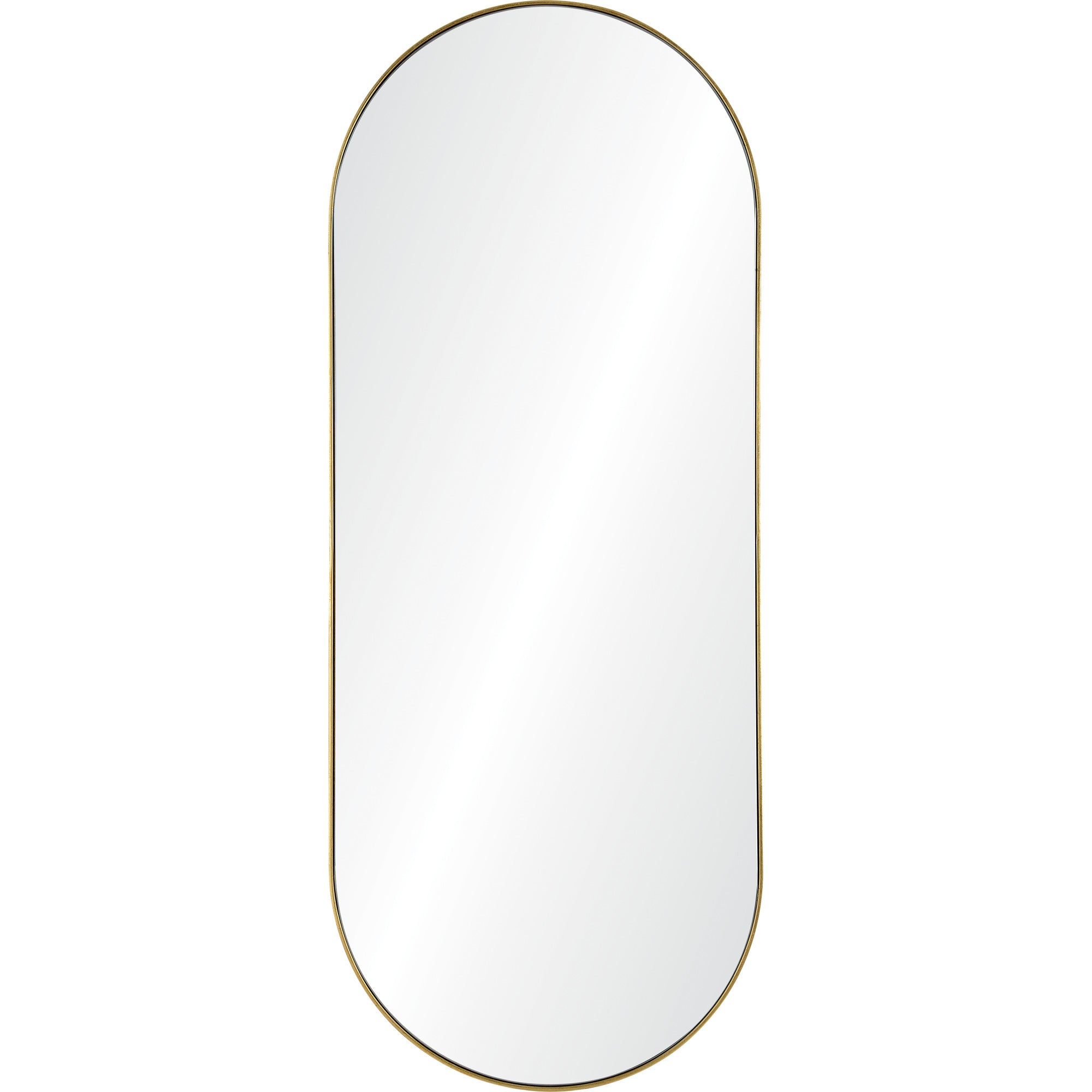 Marius Full Length Mirror with a gold frame and smooth reflective surface