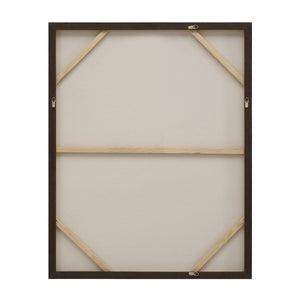 Back view of Orso Canvas Art with a wooden frame and support bars