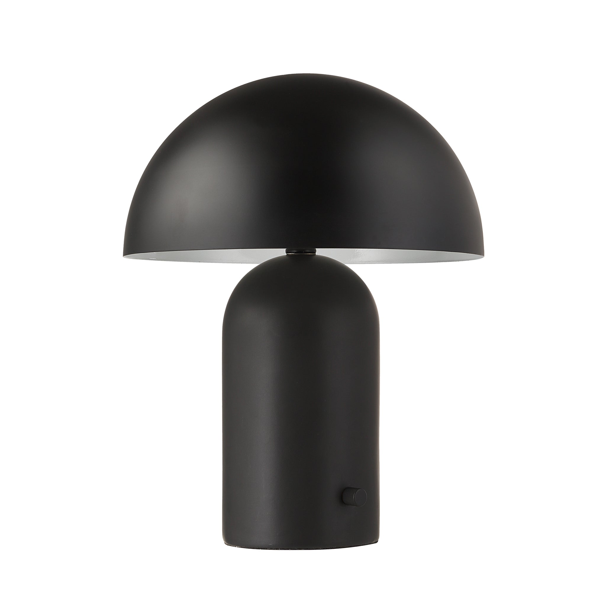 Sombra Table Lamp by Renwil, black metal lamp with a dome shade and control switch