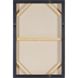Telesto Canvas Art back view displaying the wooden frame and support structure.