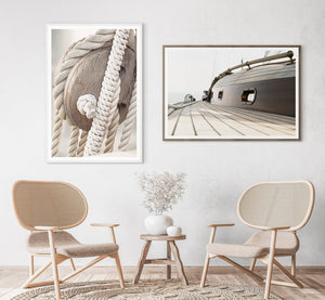 Sailing Details II and III styled in a room — Celadon Art at Laurie Yapp Home.