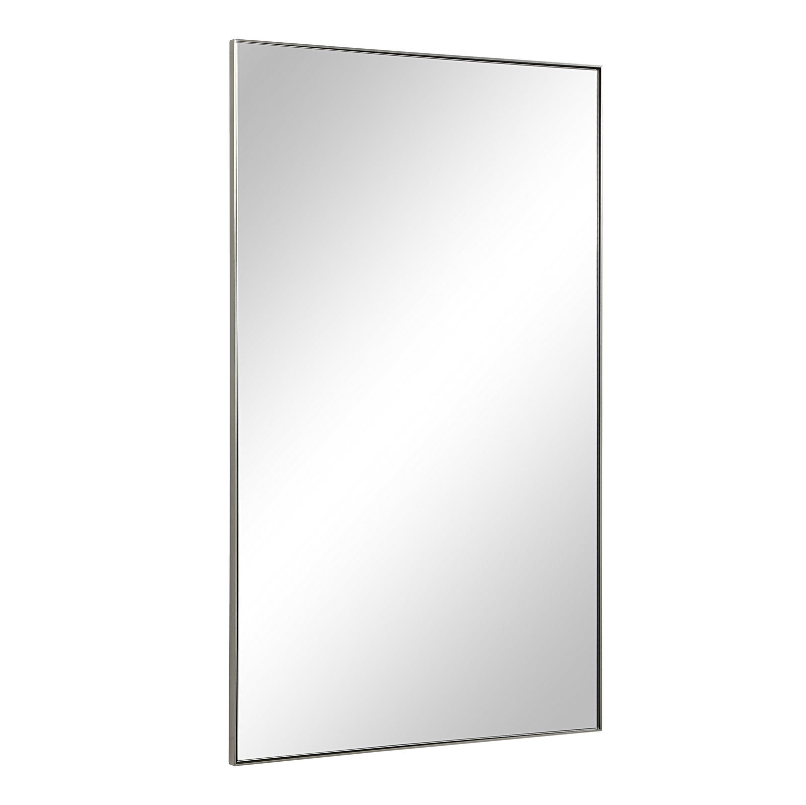 Spili mirror by Renwil, rectangular shape with a sleek silver frame, front view